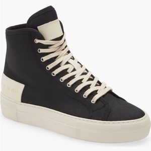 Common ProjectsTournament High Top Sneaker Black nylon Canvas 9US 39 EU New $495